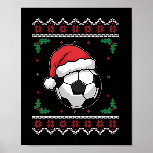 Poster Papais noeis de Natal Futebol Xmas Feio Rapazes (Frente)