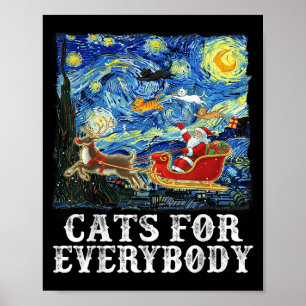 Poster Papais noeis De Natal Gatos De Dorga Para Todos Es