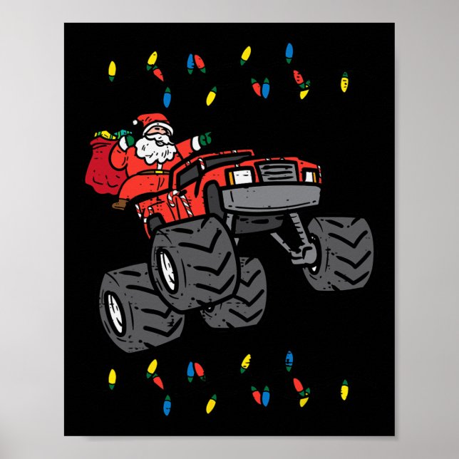 Poster Papais noeis de Natal Monster Truck Xmas Boys Todd (Frente)