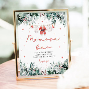 Poster Papais noeis de Natal Vermelho Vestuário de Bebê S