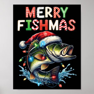Poster Papais noeis de pescado felizes pescando pasto pes