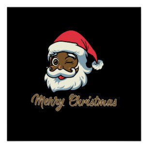 Póster Papais noeis de presente do Natal Feliz Natal