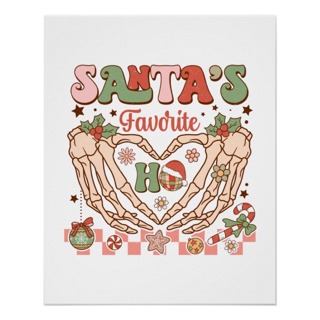 Póster Papais noeis De Presente Do Xmas Ho Favorito (Frente)