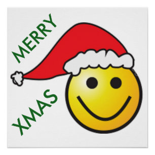PÓSTER PAPAIS NOEIS DE ROSTO DE NATAL MERRY
