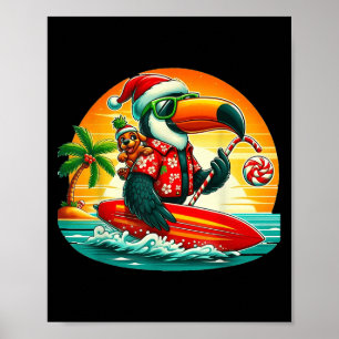 Poster Papais noeis De Surfe Turiano E Cristo Tropical En