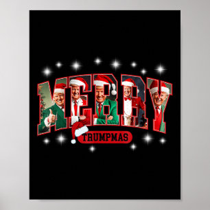 Poster Papais noeis de Trumpmas de feliz espetam pijamas