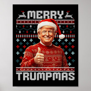 Poster Papais noeis de Trumpmas de feliz Tremem Pijamas d