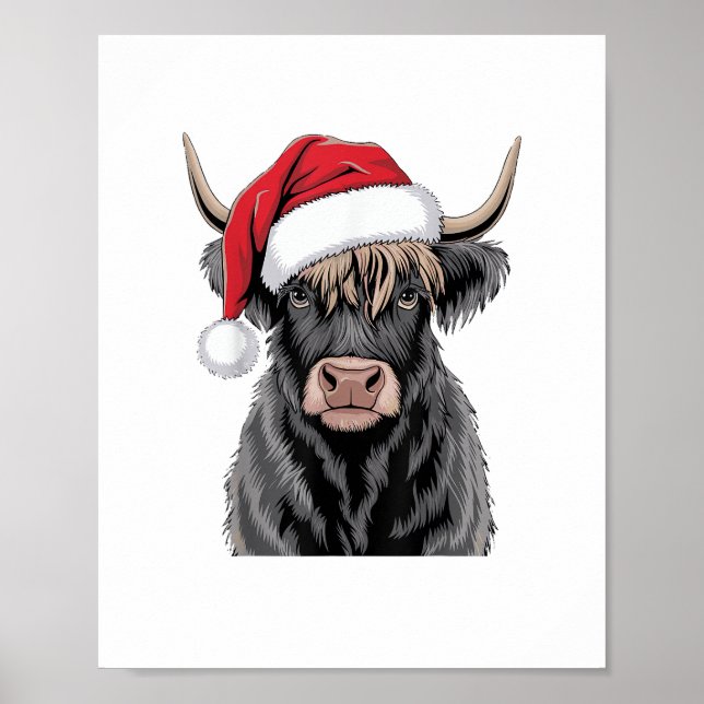 Poster Papais noeis de Vaca das Terras do Natal (Frente)
