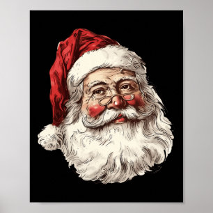 Poster Papais noeis de Vintage enfrentam a correspondênci