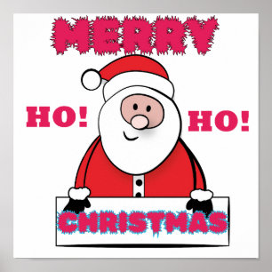 POSTER PAPAIS NOEIS DIZEM; NATAL FELIZ, HO HO!