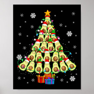 Poster Papais noeis do Natal Avocado Lover Elf Reindeer A