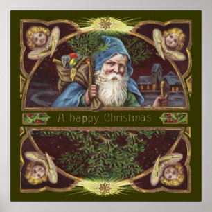 Poster Papais noeis e anjos de vinheta