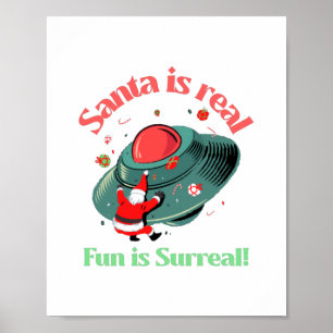 Poster Papais noeis É Muito Divertido É Surreal