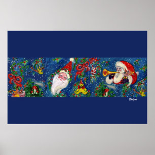 POSTER PAPAIS NOEIS E NATAL À NOITE