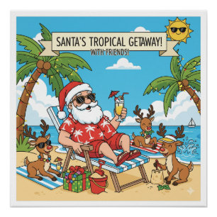 Póster Papais noeis e Reenas Tropicais