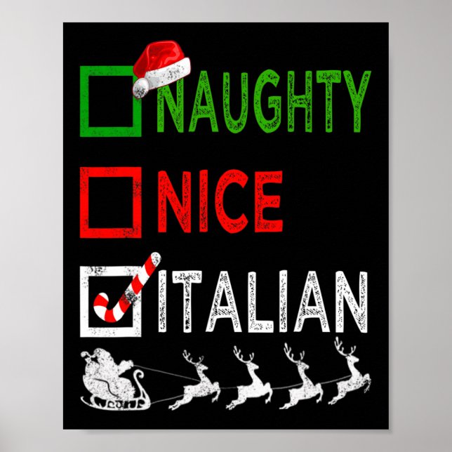 Poster Papais noeis Engraçados de Pijama de Natal Italian (Frente)