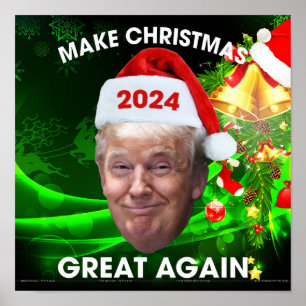 Poster Papais noeis Engraçados Trump 2024 Tornem Excelen