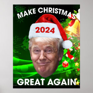 Poster Papais noeis Engraçados Trump 2024 Tornem Excelen