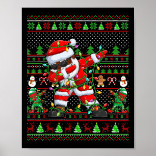 Poster Papais noeis Engraçados Xmas Luzes de Natal Feias