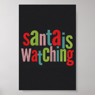 Poster Papais noeis Estão Assistindo Quadros Alcalços Col