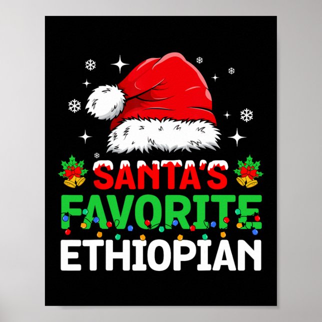 Poster Papais noeis Favoritos da Família de Natal da Etió (Frente)