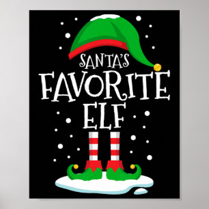 Poster Papais noeis Favoritos Da Família De Natal Elf Xma