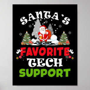 Poster Papais noeis Favoritos Suporte Técnico Engraçado V