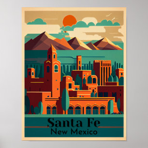 Poster Papais noeis Fe Arte Cubista Minimalista