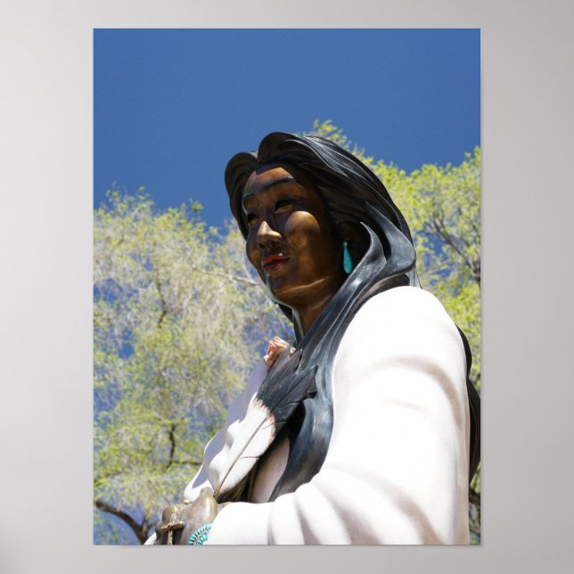 Poster Papais noeis Fe Nova Estátua Nativa Americana do M (Frente)