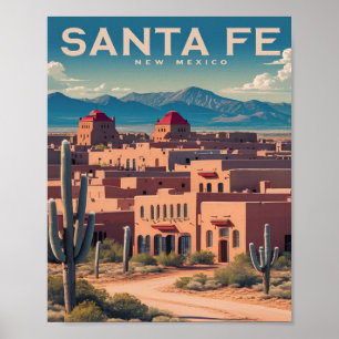 Poster Papais noeis Fe Novo México - Viagem Retroativo