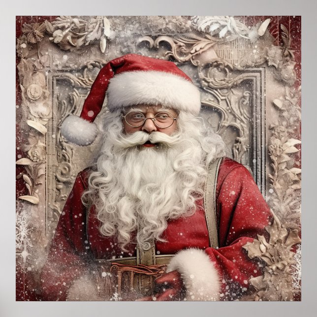 Poster Papais noeis Festivos de Natal (Frente)