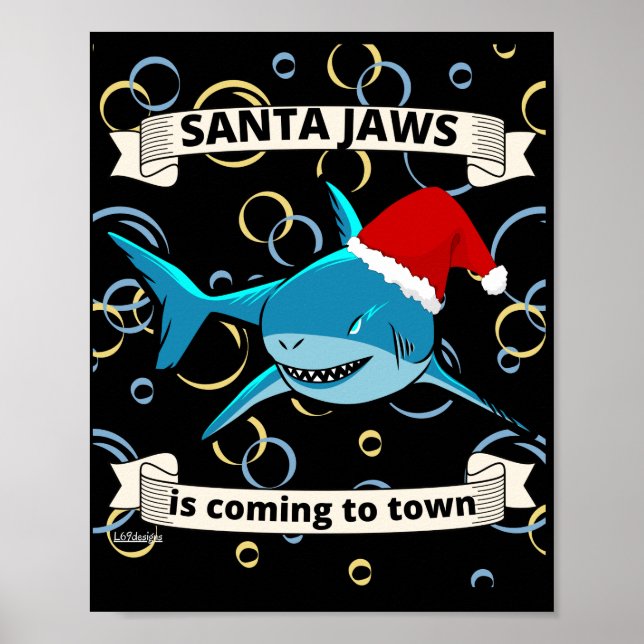 Poster PAPAIS NOEIS JAWS ESTÁ CHEGANDO AO tubarão de nata (Frente)
