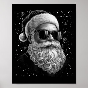 Poster Papais noeis legal Face Beard & Gles Christmas