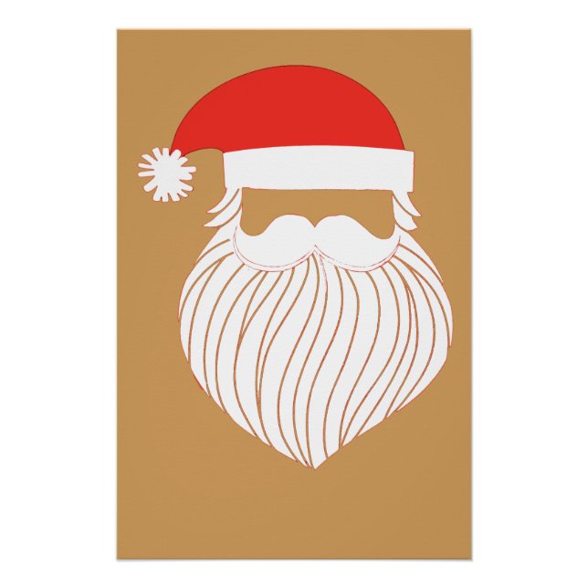 Póster Papais noeis Modernos Minimalistas de Natal (Frente)