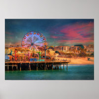 Papais noeis Monica California Pier Ferris Wheel