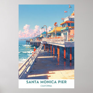 Poster Papais noeis Monica Pier - Atrações na Califórnia