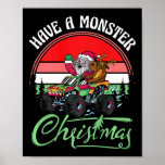 Poster Papais noeis Monster Truck Lover Xmas Boys Monster<br><div class="desc">Papais noeis Monster Truck Lover Xmas Boys Monster Truck Natal</div>