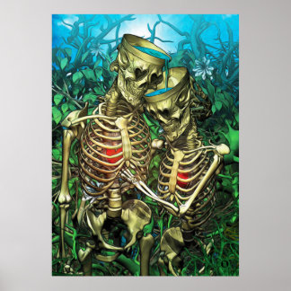 Póster Papais noeis Muerte Tarot - Dois Copas