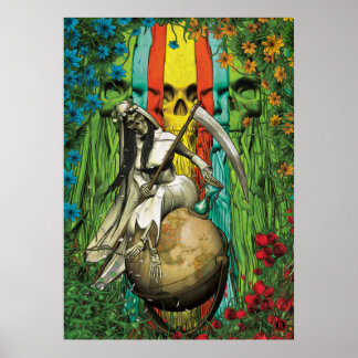 Póster Papais noeis Muerte Tarot - O Mundo