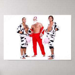 Poster Papais noeis Musculares de Caras Quentes Fizeram u