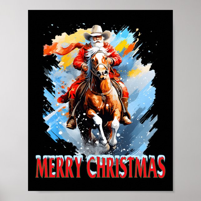 Poster Papais noeis Ocidentais Feliz Natal (Frente)