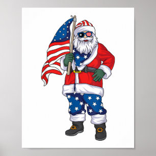 Poster Papais noeis Patrióticos Natal Americano 4 De Julh