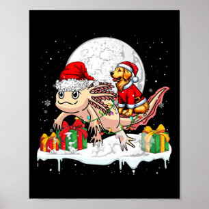 Poster Papais noeis Retriever Ouro Andando Axolotl Natal