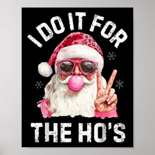Poster Papais noeis Retro Bolhas de Natal Brilhando Papai
