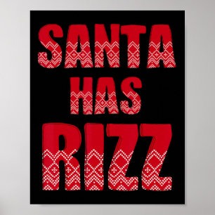 Poster Papais noeis Tem Rizz - Gen Alfa Slang Natal Engra