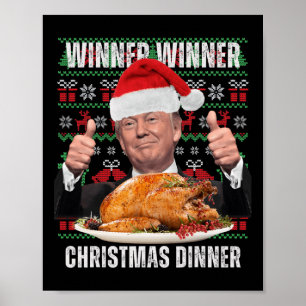 Poster Papais noeis Tremem o Natal Humor Engraçado Trump 
