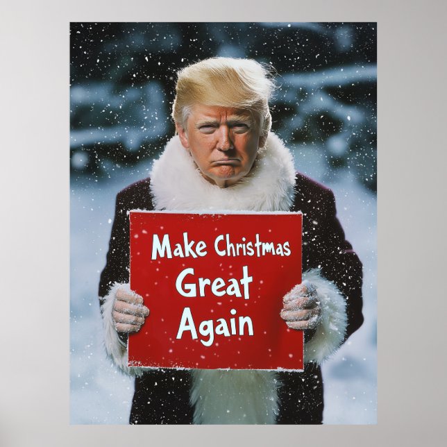 Poster Papais noeis Trump: "Faça Excelente de Natal novam (Frente)