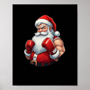Poster Papais noeis Um Boxer Engraçado Boxing Ho Ho-ly Kn