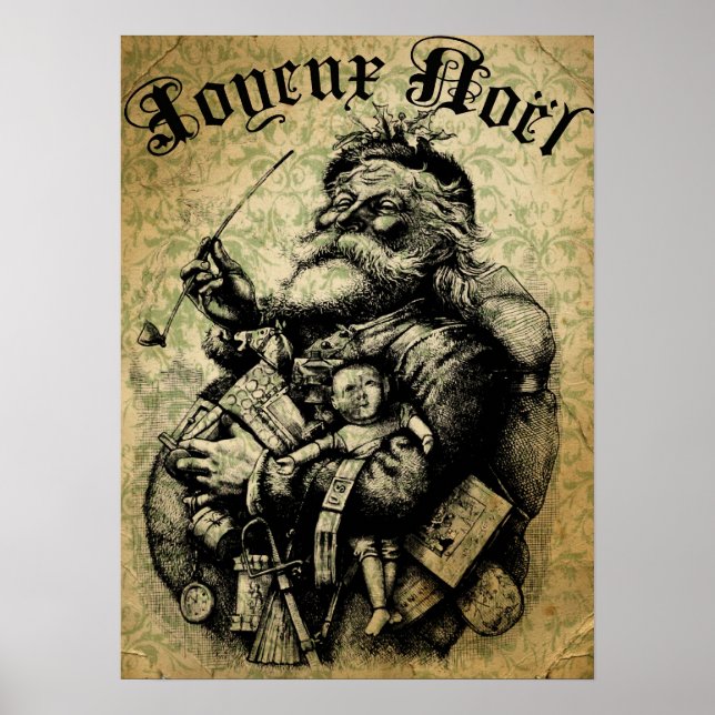 Póster Papais noeis Vintage (Frente)