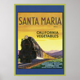 Poster Papais noeis Vintage Maria California Vegetables C